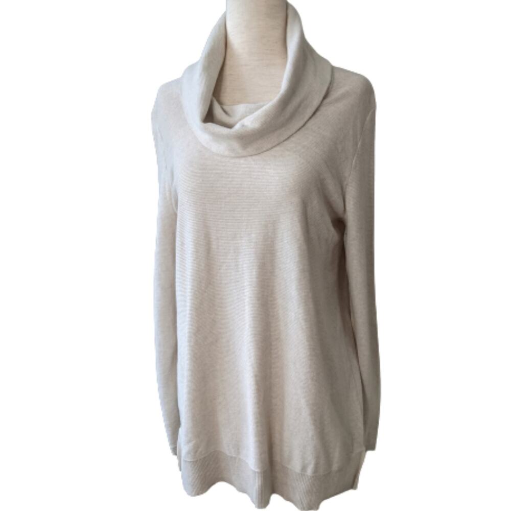 J. Jill Silk Blend Cowl Neck Tunic Top Sz S